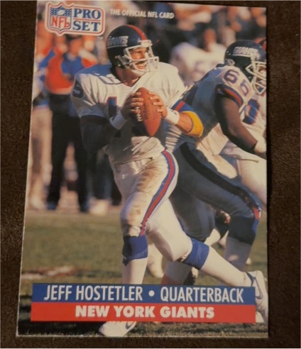 1991 Pro Set #63 Jeff Hostetler — front