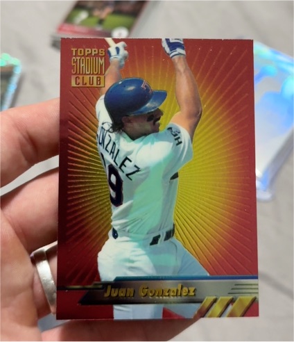 1994 Topps Stadium Club Finest #4 Juan Gonzalez — front