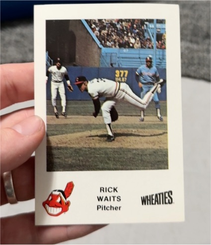 1982 Wheaties #Rick Waits Cleveland Indians — front