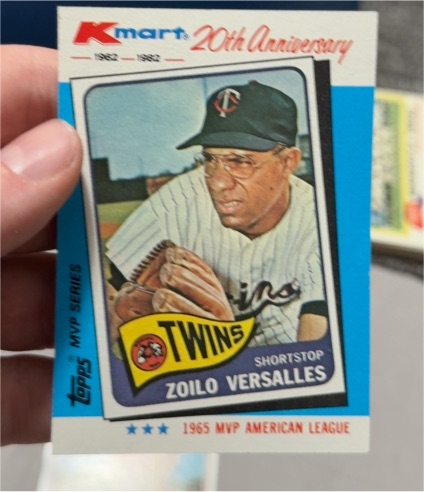 1982 Topps Kmart 20th Anniversary #7 Zoilo Versalles — front