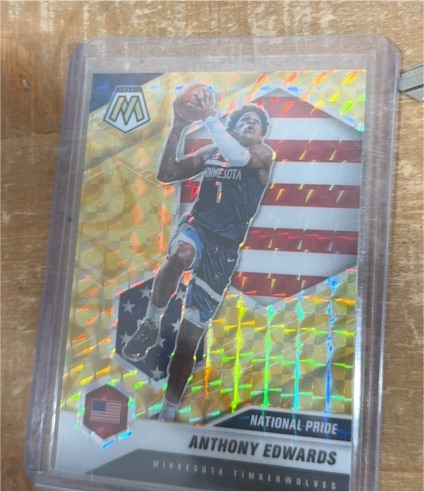2020-21 Panini Mosaic #252 Anthony Edwards National Pride — front