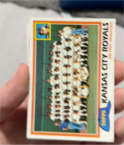 1981 Topps #667 Jim Frey Kansas City Royals Team Photo Checklist — front