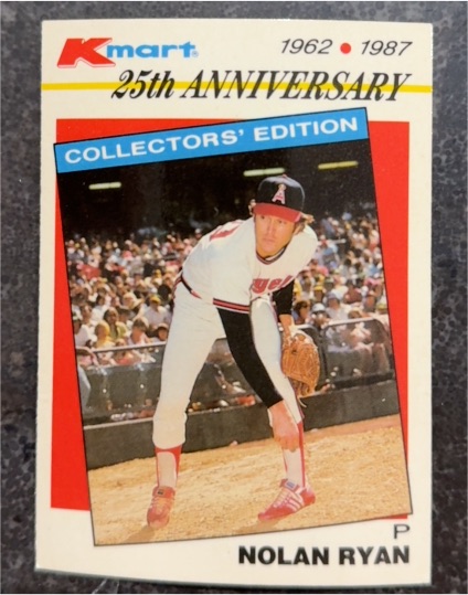 1987 Topps Kmart 25th Anniversary #20 Nolan Ryan — front