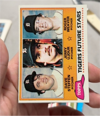 1981 Topps #626 Tigers Future Stars Steffen/Ujdur/Weaver — front