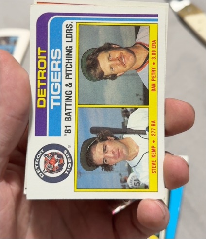 1982 Topps #666 Detroit Tigers Team Leaders Dan Petry Steve Kemp — front