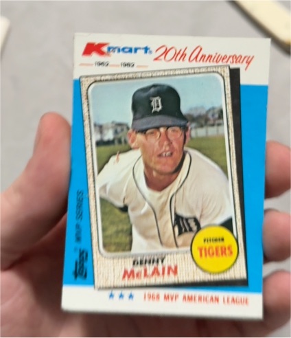 1982 Topps Kmart 20th Anniversary #13 Denny McLain — front
