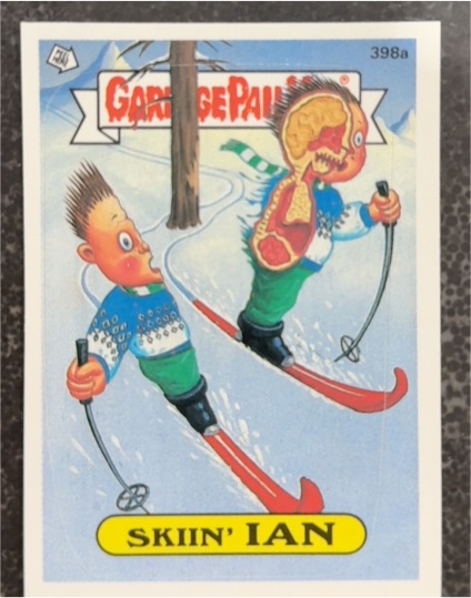 1987 Topps Garbage Pail Kids #398a Skiin' Ian — front