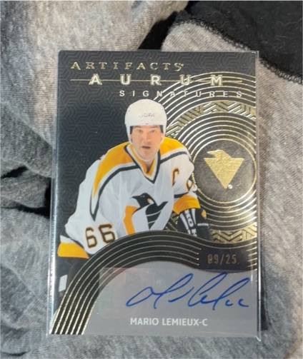 2024-25 Upper Deck Artifacts Aurum Signatures #AS-ML-SSP Mario Lemieux — front