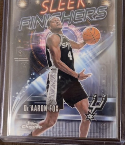 2025-26 Topps Chrome #SF-17 De'Aaron Fox Sleek Finishers — front