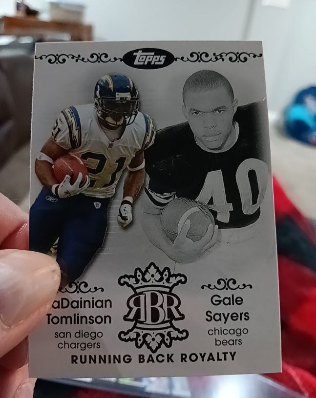 2007 Topps Running Back Royalty #RBR-ST LaDainian Tomlinson / Gale Sayers — front