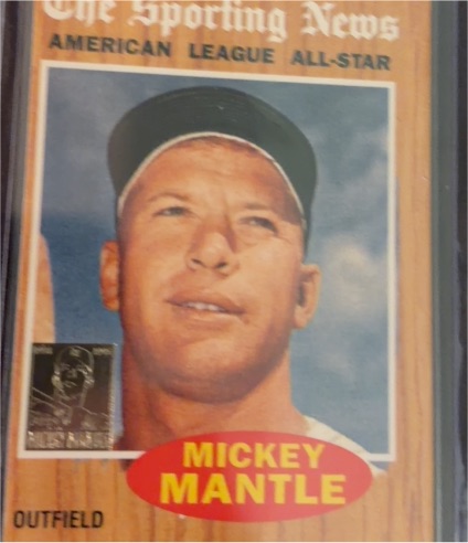 1997 Topps #35 Mickey Mantle Commemorative Reprint — front