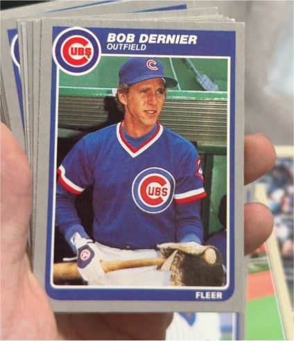 1985 Fleer #55 Bob Dernier — front