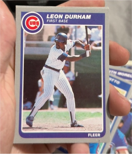 1985 Fleer #56 Leon Durham — front