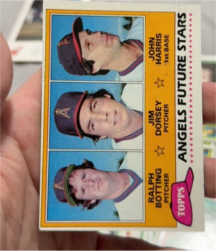 1981 Topps #214 Angels Future Stars Ralph Botting / Jim Dorsey / John Harris — front
