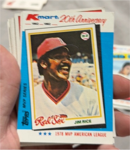 1982 Topps Kmart MVP Series #33 Jim Rice — front