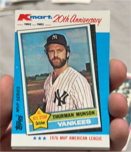 1982 Topps Kmart 20th Anniversary #29 Thurman Munson — front