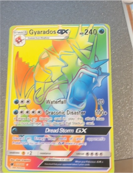 2017 Pokemon Crimson Invasion #112 Gyarados GX — front