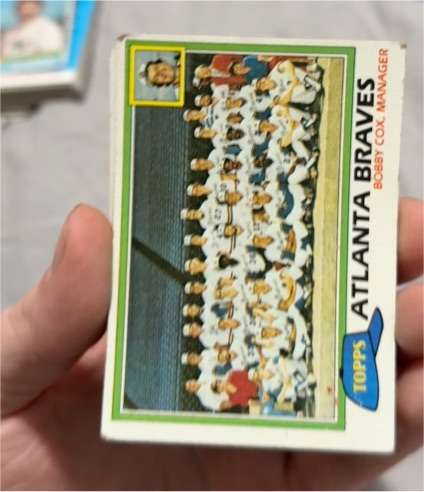 1981 Topps #675 Atlanta Braves / Bobby Cox Team Checklist — front