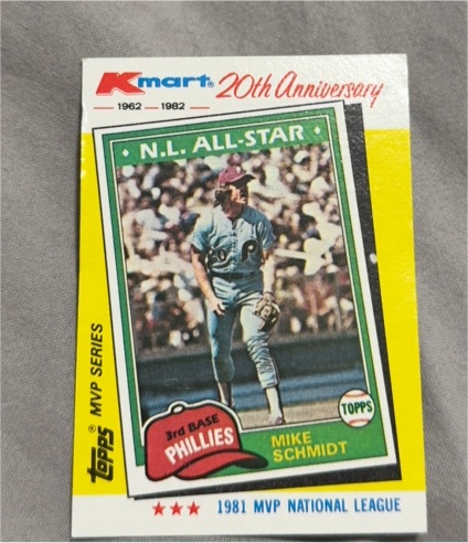 1982 Topps Kmart MVP Series #41 Mike Schmidt — front