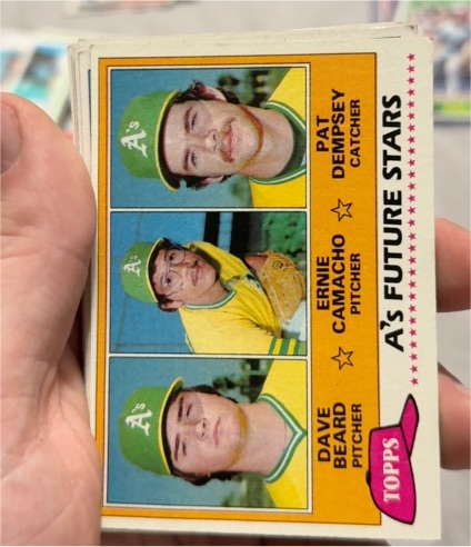 1981 Topps #96 A's Future Stars Dave Beard / Ernie Camacho / Pat Dempsey — front