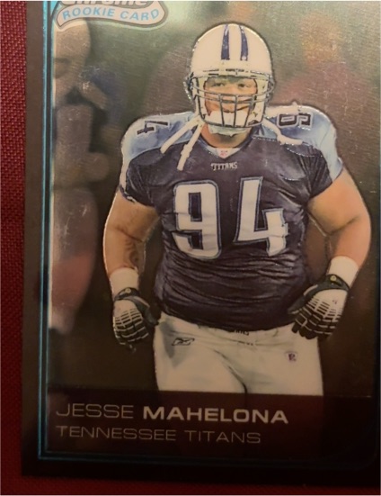 2006 Bowman Chrome #47 Jesse Mahelona Rookie Card Tennessee Titans — front
