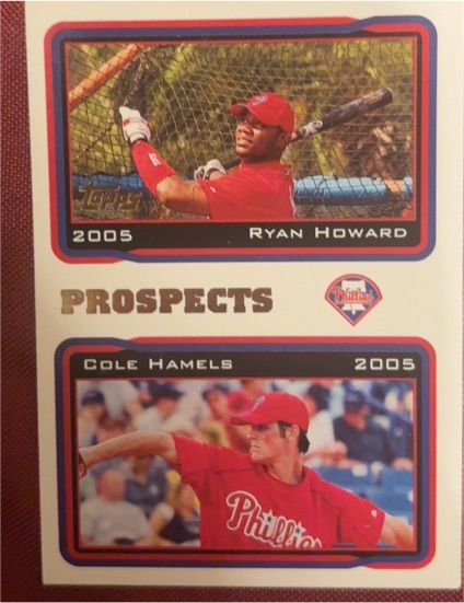 2005 Topps #689 Ryan Howard / Cole Hamels — front