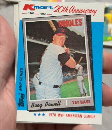 1982 Topps Kmart 20th Anniversary #17 Boog Powell — front