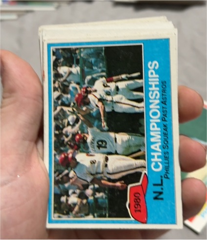 1981 Topps #402 1980 N.L. Championships Philadelphia Phillies — front