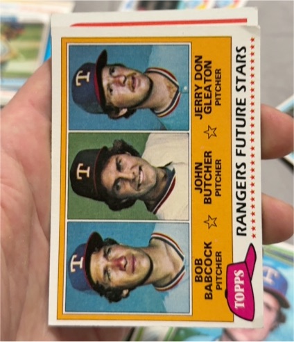 1981 Topps #41 Rangers Future Stars Bob Babcock / John Butcher / Jerry Don Gleaton — front