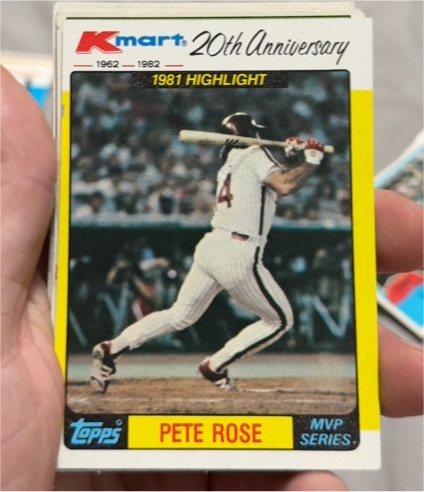 1982 Topps Kmart 20th Anniversary #44 Pete Rose — front