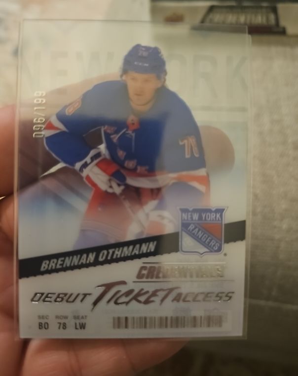 2024-25 UD Credentials #DTAA-BO Brennan Othmann Debut Ticket Access Acetate — front