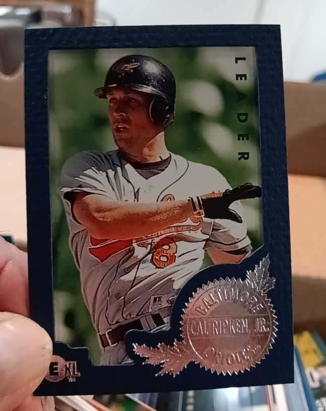 1996 Skybox E-XL #9 Cal Ripken Jr. — front