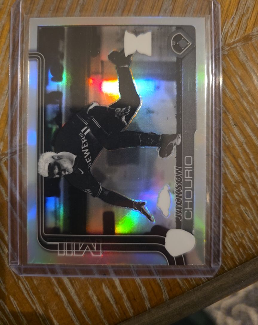 2025 Topps Chrome #262 Jackson Chourio Negative Refractor — front
