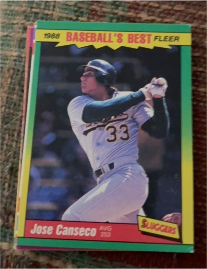 1988 Fleer Baseball's Best Sluggers vs. Pitchers #6 Jose Canseco — front