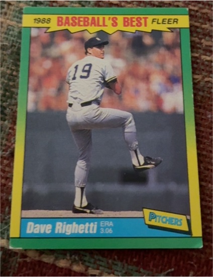 1988 Fleer Baseball's Best #19 Dave Righetti — front