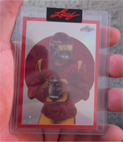 2024 Leaf Metallic Imaginations Football Card — front