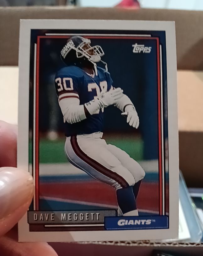 1992 Topps #185 Dave Meggett — front