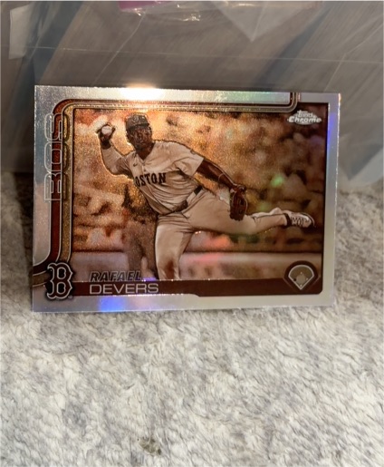 2025 Topps Chrome #127 Rafael Devers Sepia Refractor — front