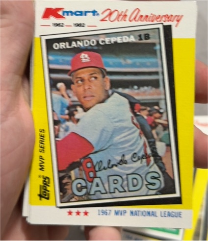 1982 Topps Kmart 20th Anniversary #12 Orlando Cepeda — front