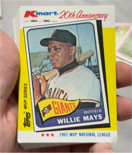 1982 Topps Kmart 20th Anniversary #8 Willie Mays — front