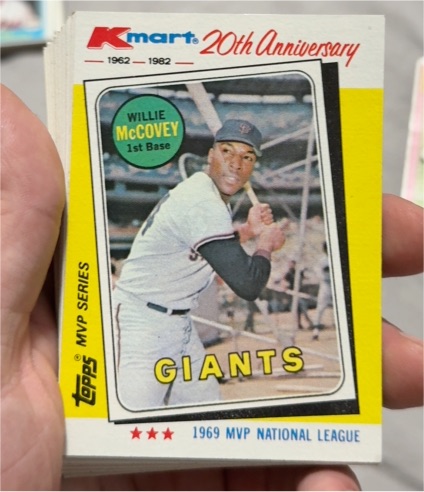 1982 Topps Kmart 20th Anniversary #16 Willie McCovey — front