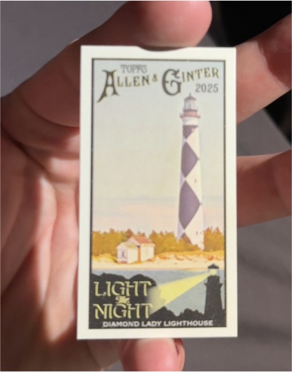 2025 Topps Allen & Ginter Mini Light the Night #LTN-6 Diamond Lady Lighthouse — front