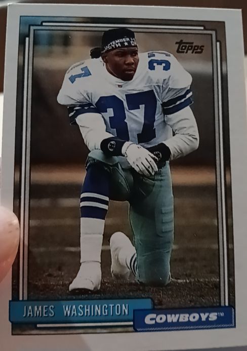 1992 Topps #171 James Washington Dallas Cowboys — front