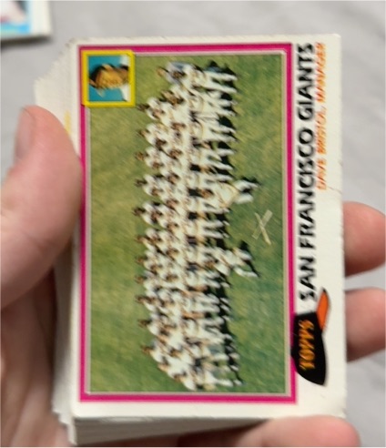 1981 Topps #686 San Francisco Giants Team Checklist — front