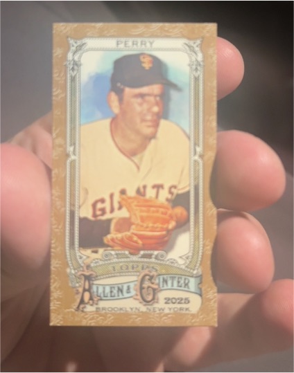 2025 Topps Allen & Ginter #305 Gaylord Perry Mini — front
