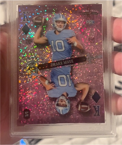 2023 Wild Card 5 Card Draw Stacked Deck Drake Maye — front
