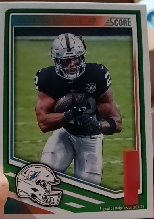 2025 Panini Score #112 Alexander Mattison — front