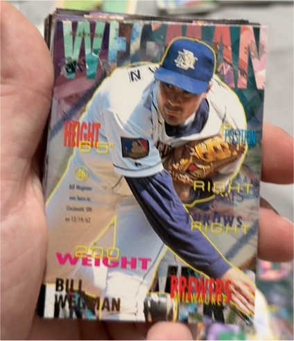 1995 Fleer #195 Bill Wegman Milwaukee Brewers — front