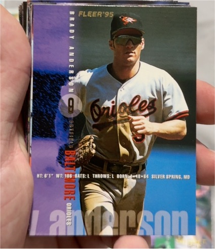 1995 Fleer #1 Brady Anderson — front