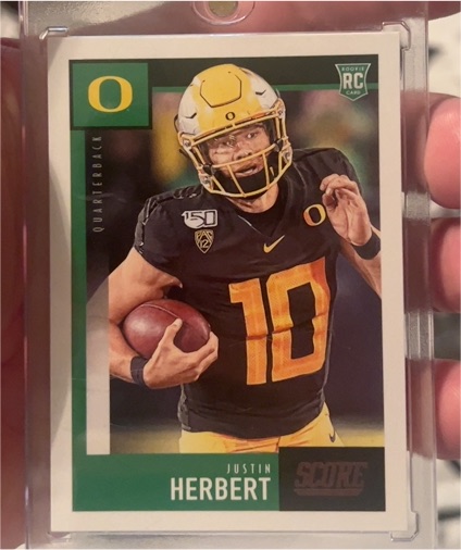 2020 Score #362 Justin Herbert — front